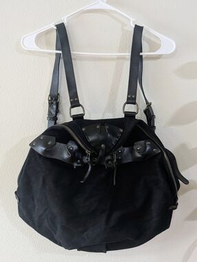 Teo+Ng Leather & Canvas Backpack